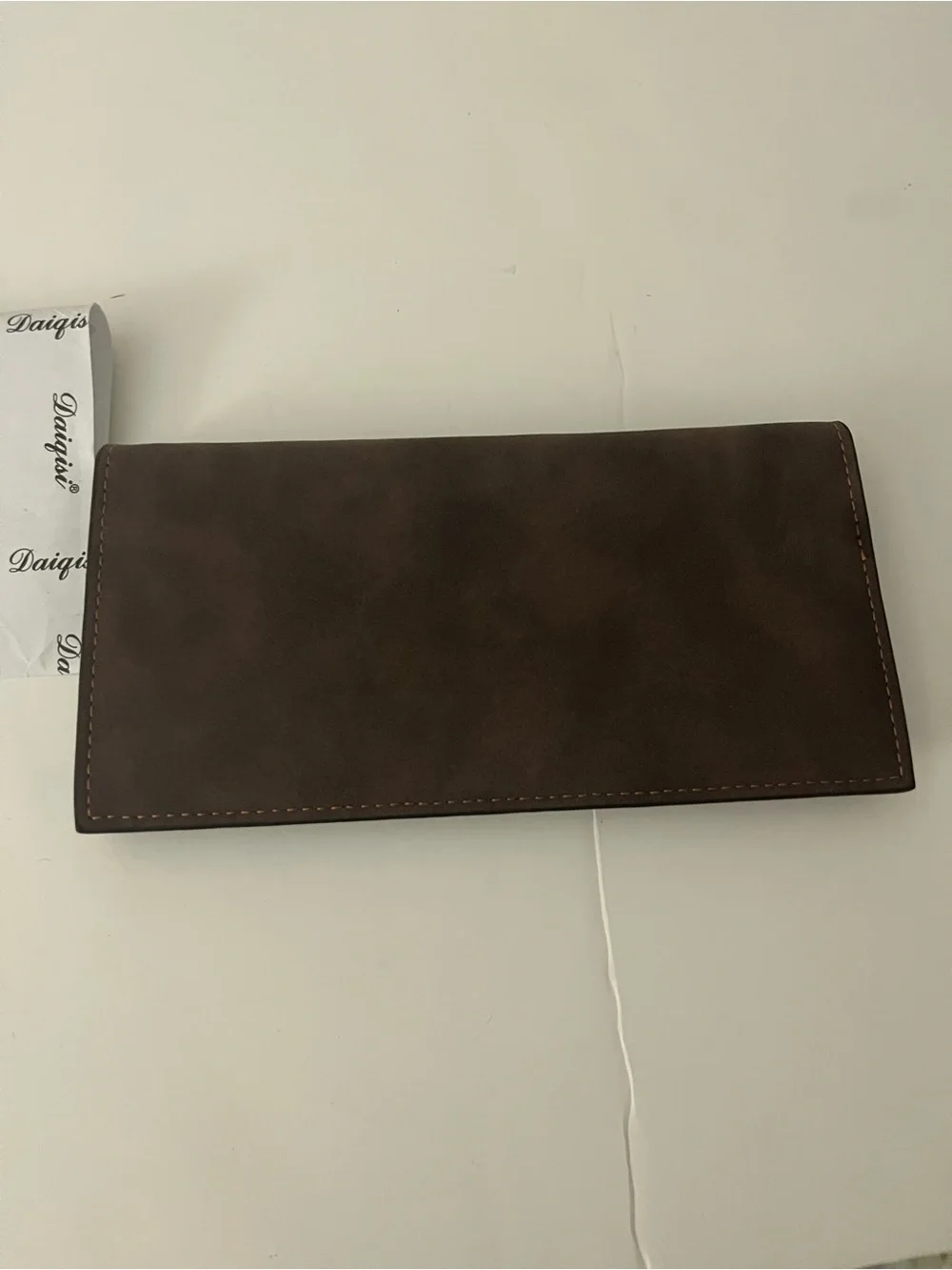 Brown Leather Bifold Wallet with Zip Pocket